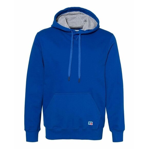 RUSSELL ATHLETIC Blue Classic Cotton Rich Fleece Hooded Sweatshirt - Picture 1 of 5